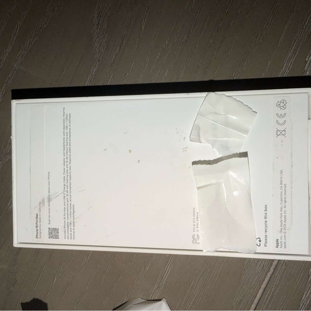 iPhone 16 pro max box only